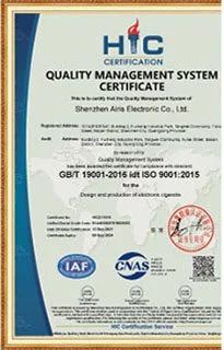 Quality Management Certificate