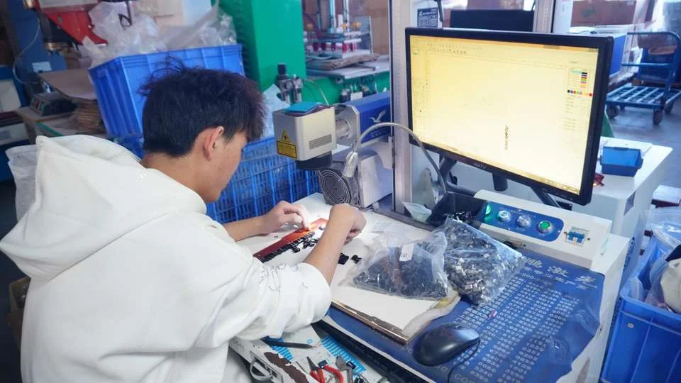 Wholesale USB Cable Quality Check A person inspecting a USB cable's quality
