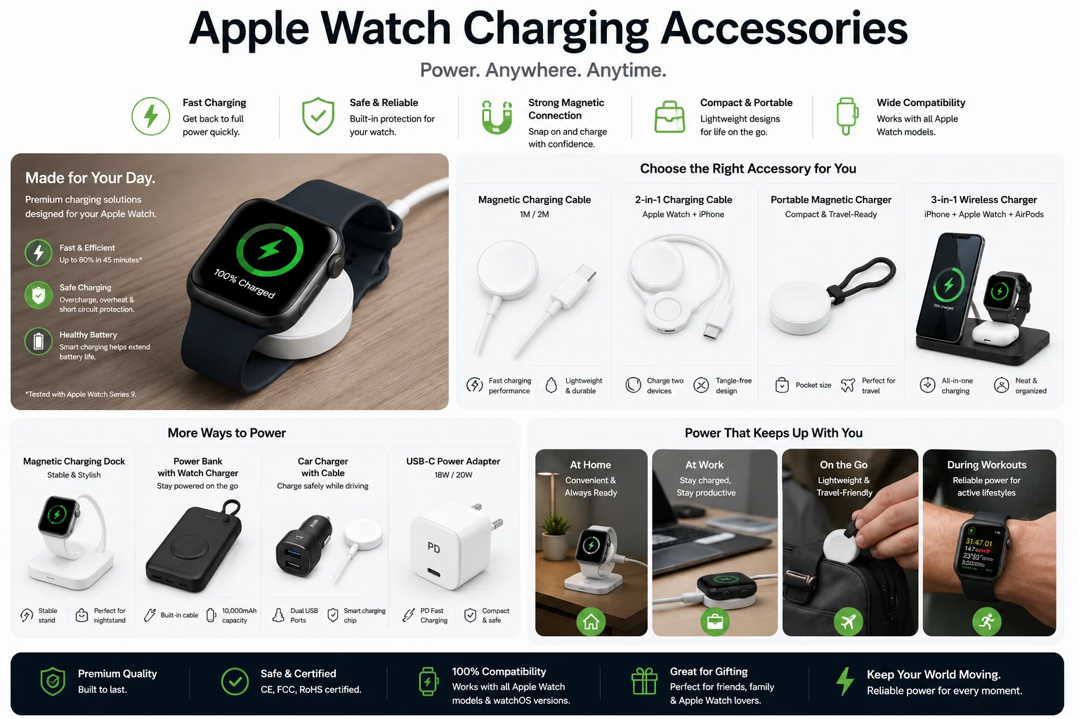 Apple Watch charging accessories