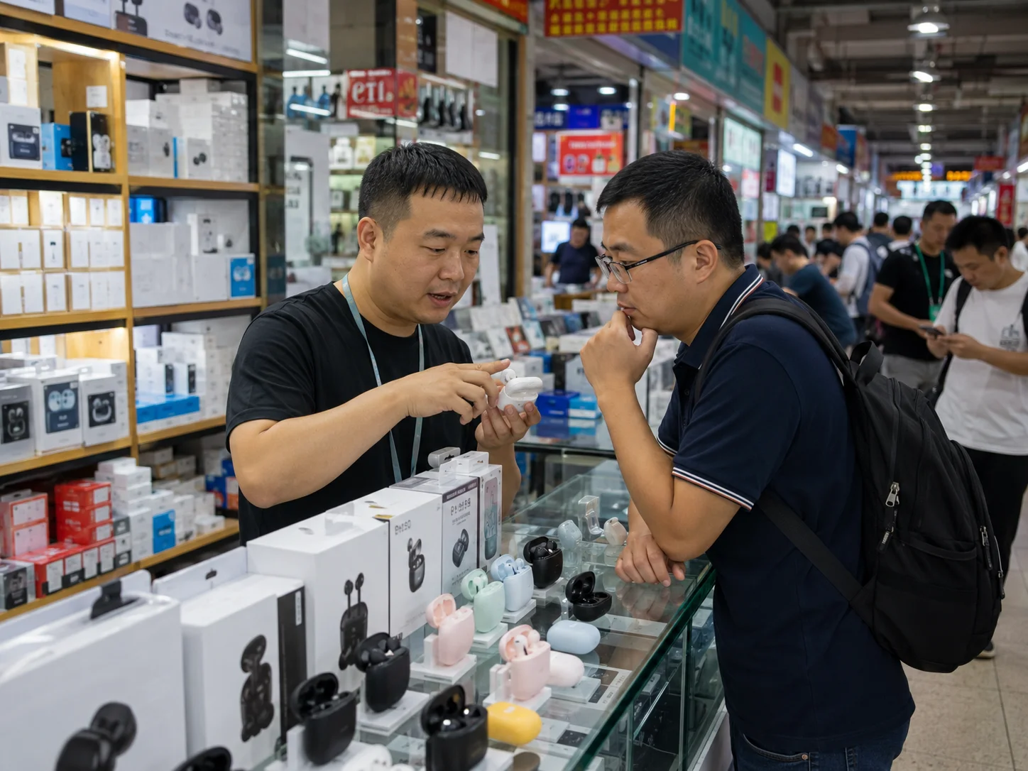 Shenzhen Electronics Market A busy electronics market in Shenzhen, China