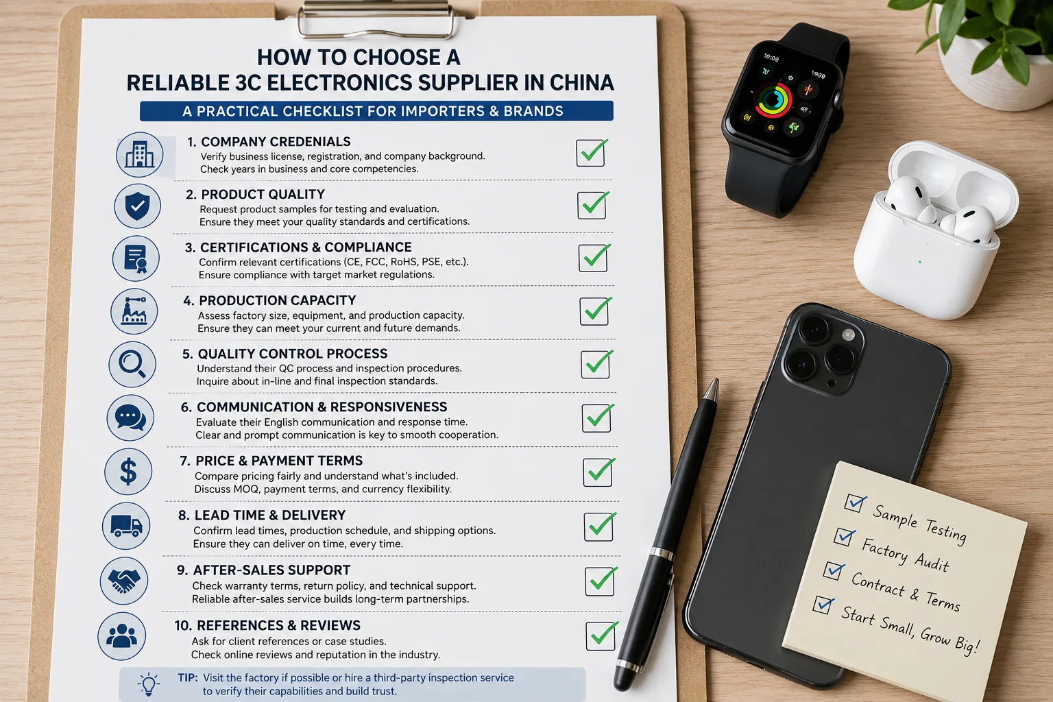 A checklist for choosing a 3C electronics supplier