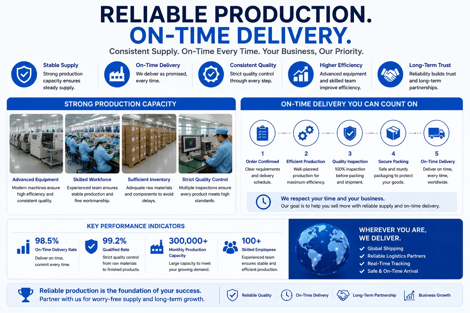 Reliable Production and On-Time Delivery