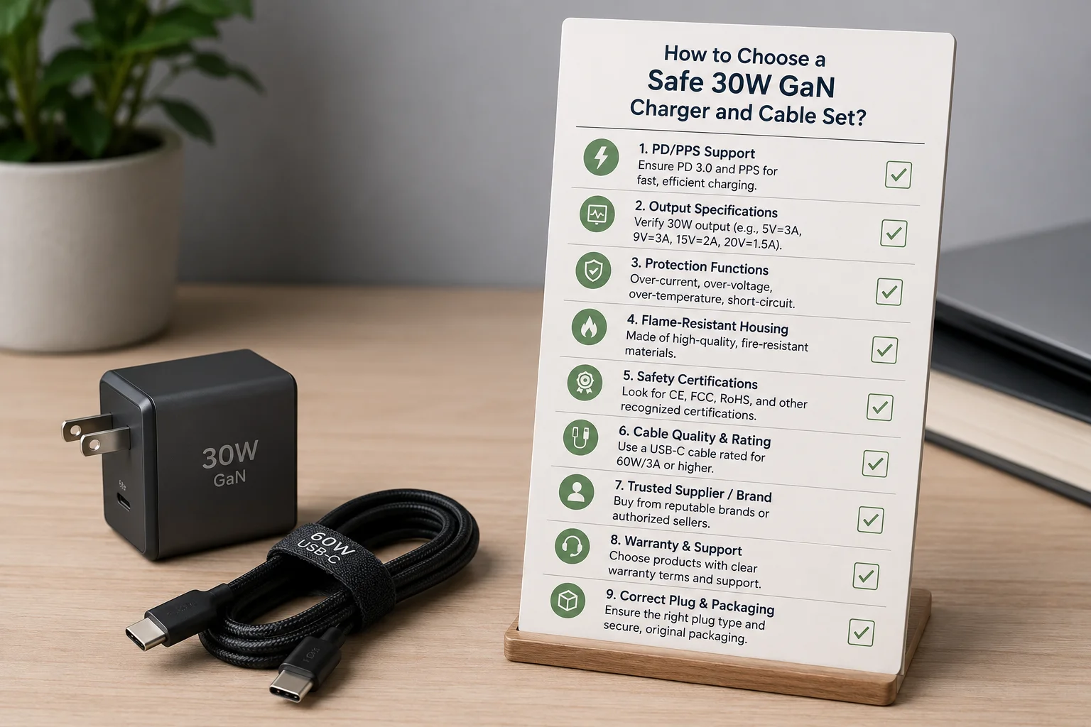 safe 30W GaN charger buying checklist safe 30W GaN charger buying checklist