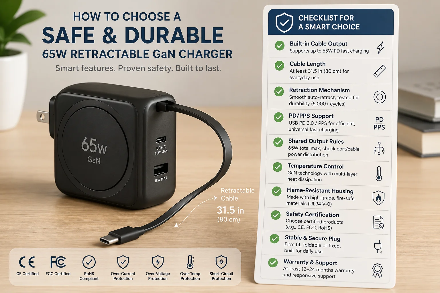 safe durable 65W GaN charger safe durable 65W GaN charger