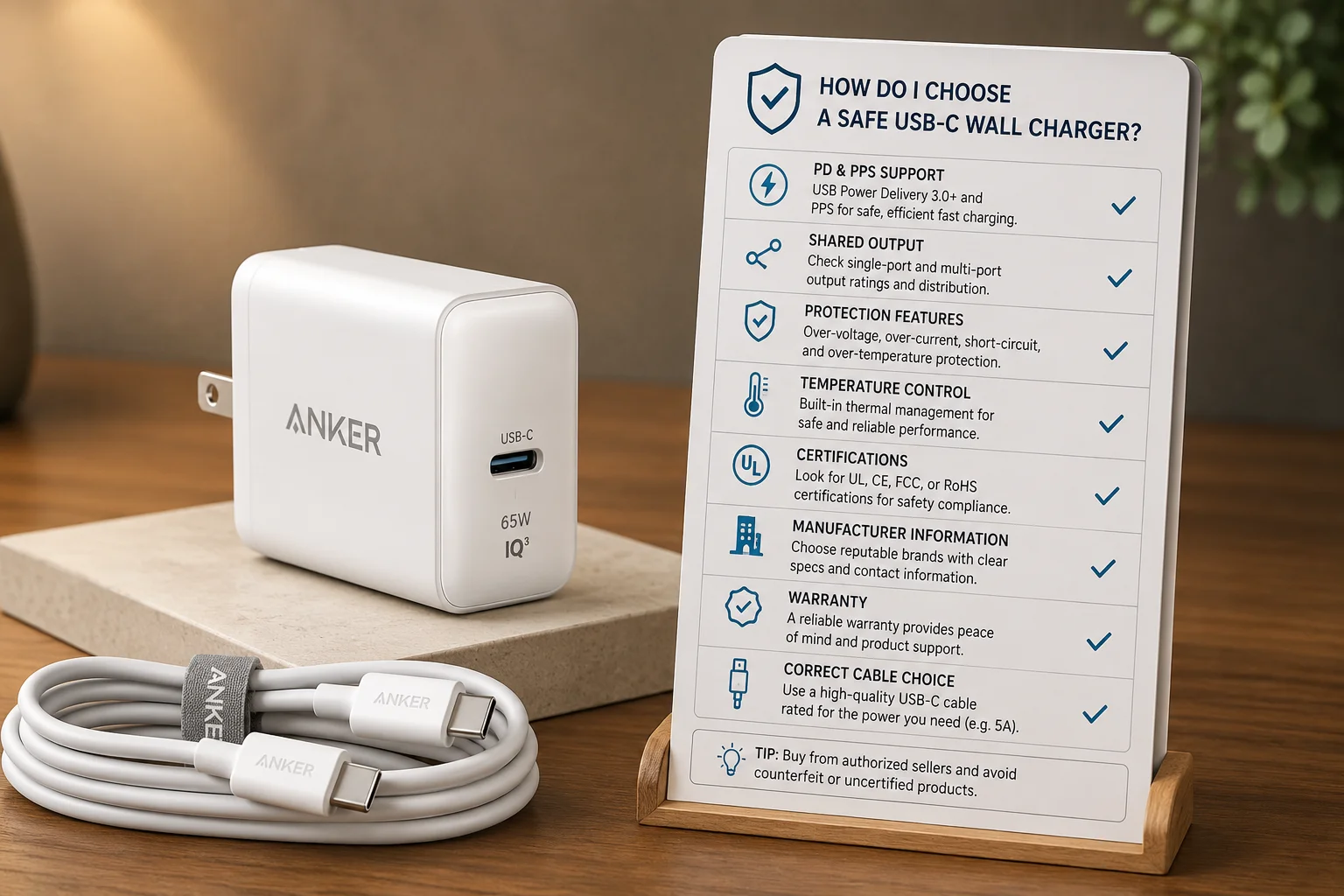 safe USB-C wall charger certification