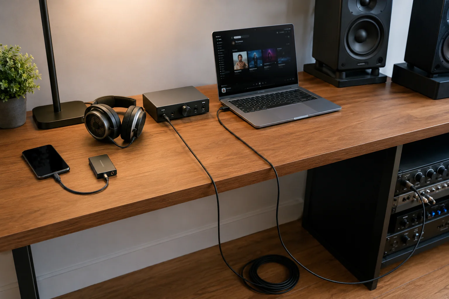 Short vs Long USB-C Audio Cables Short and long USB-C audio cables