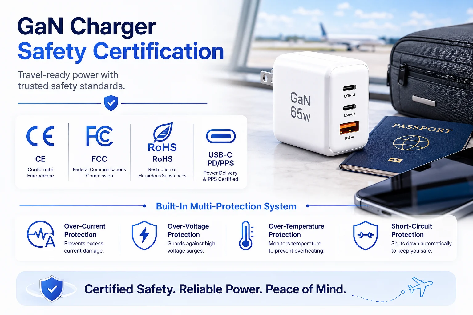 GaN charger safety certification GaN charger for travel