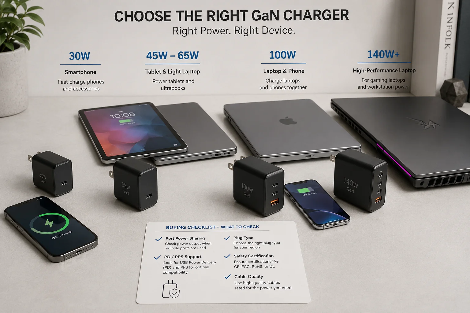 GaN charger wattage use case GaN charger wattage use case