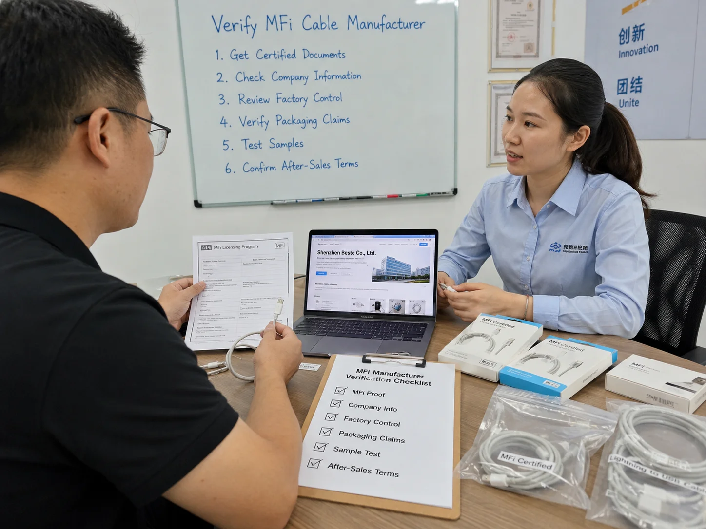 verify MFi certified cable manufacturer