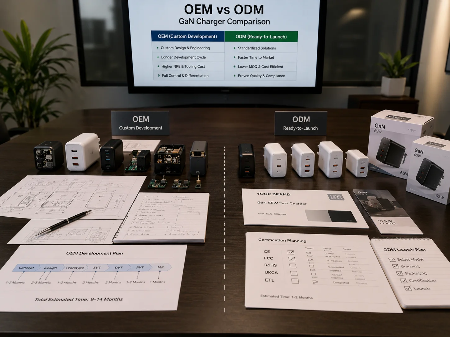 OEM vs ODM GaN charger comparison