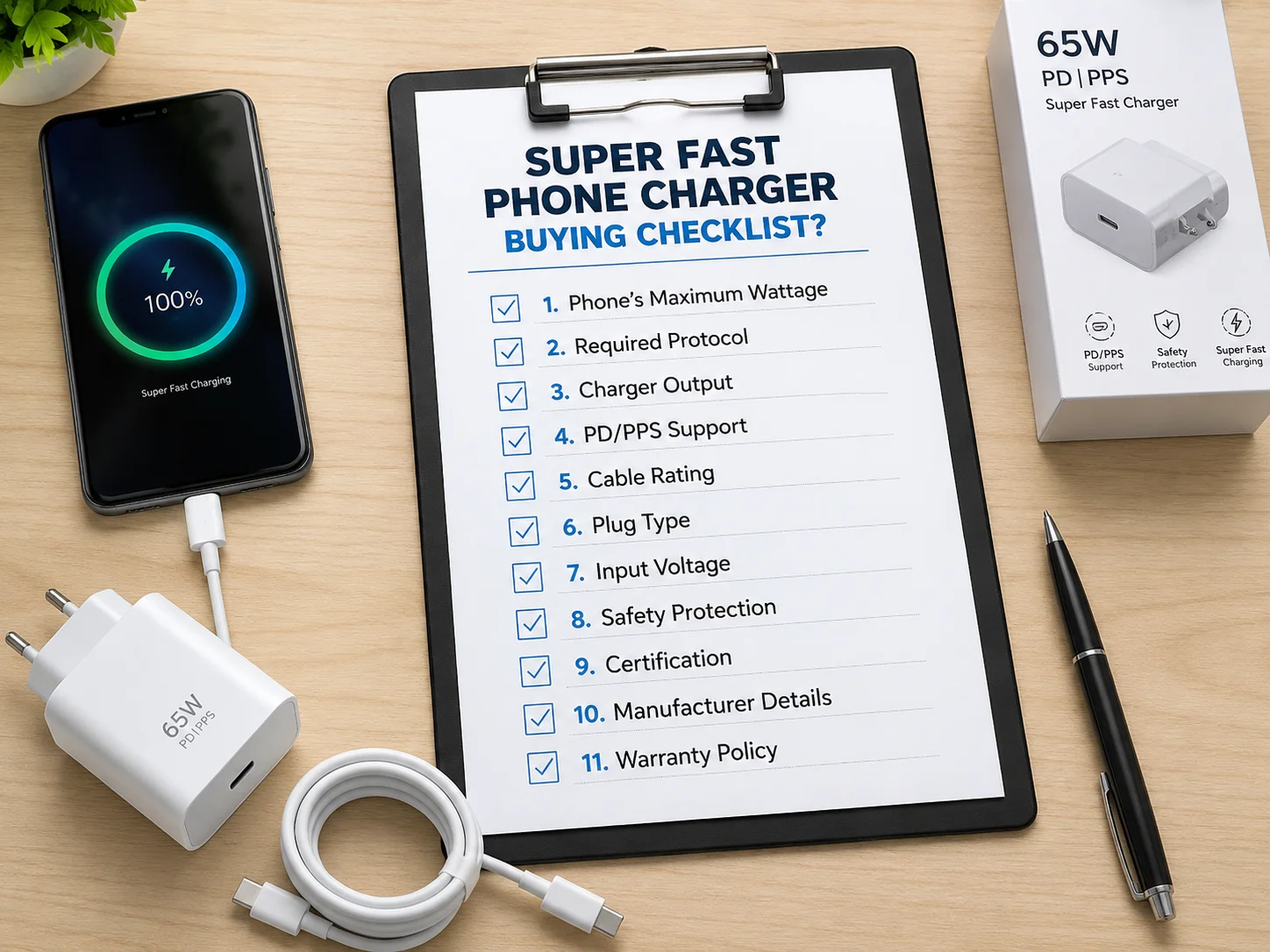 super fast phone charger buying checklist