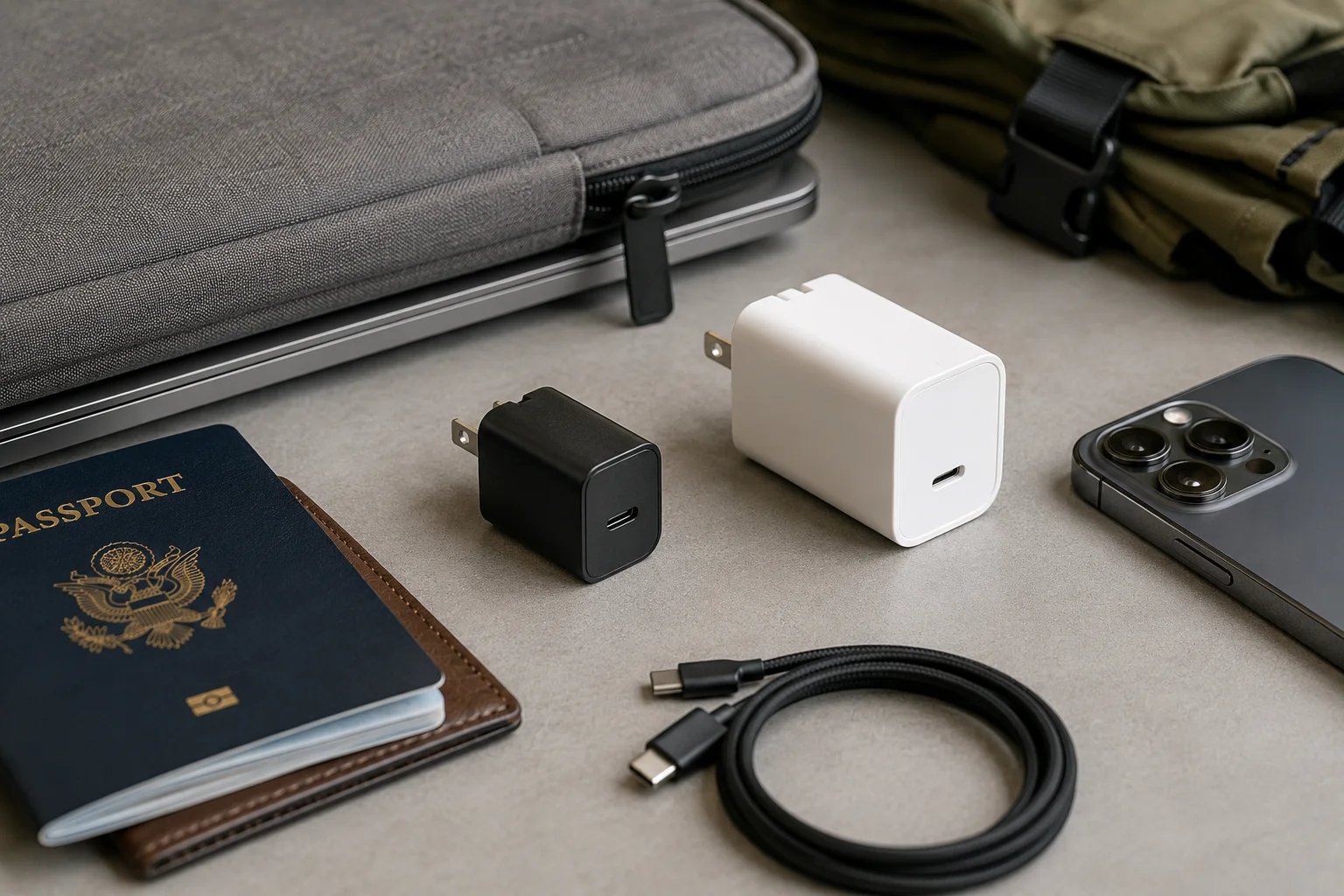 GaN USB-C wall charger compact design