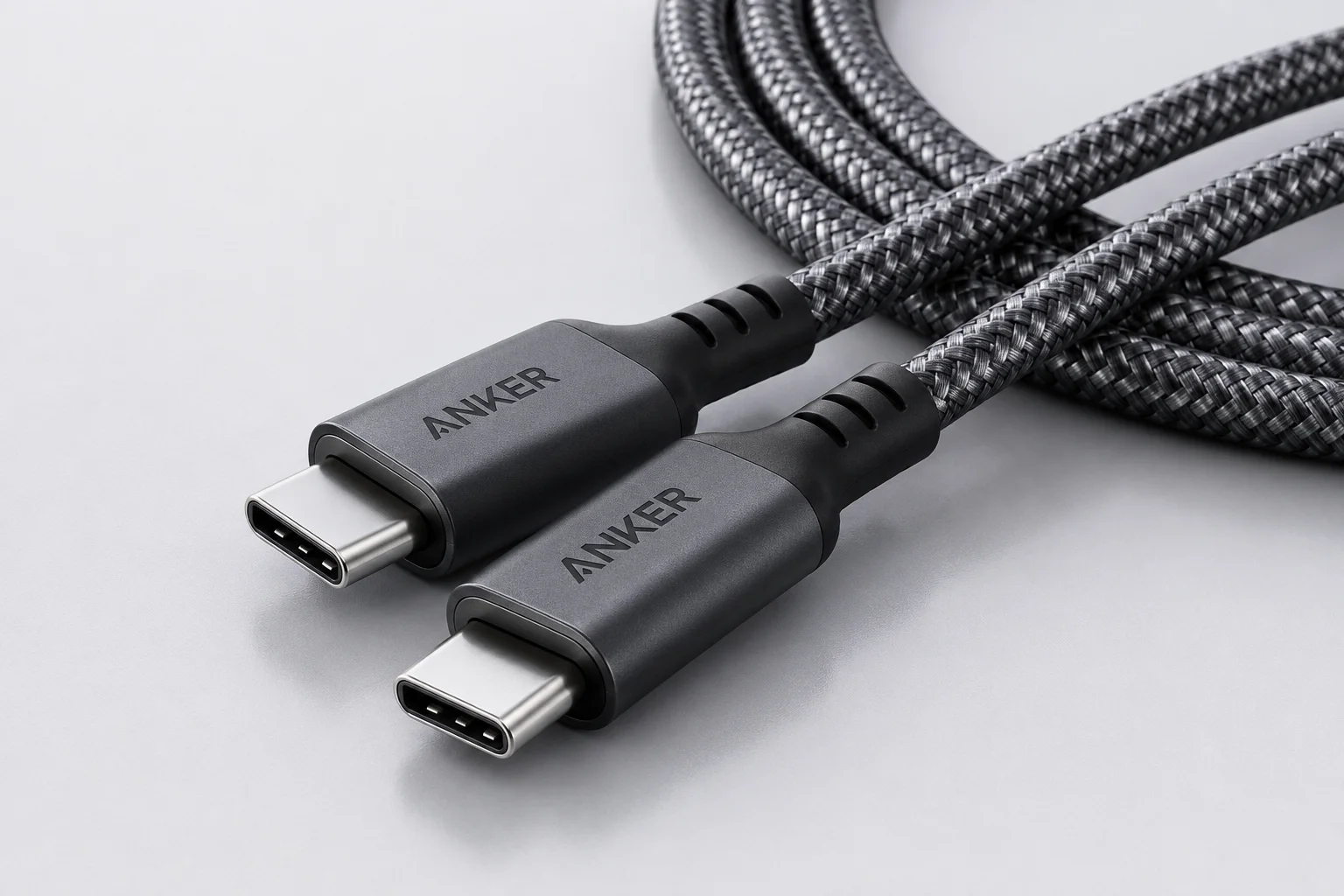 Durable USB-C Charging Cables Two high-quality braided USB-C cables.