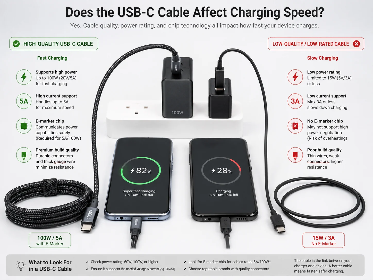 usb c cable affects charging speed