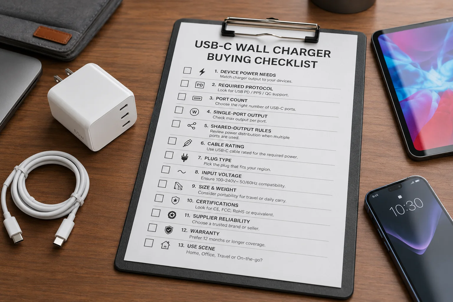 USB-C wall charger buying checklist