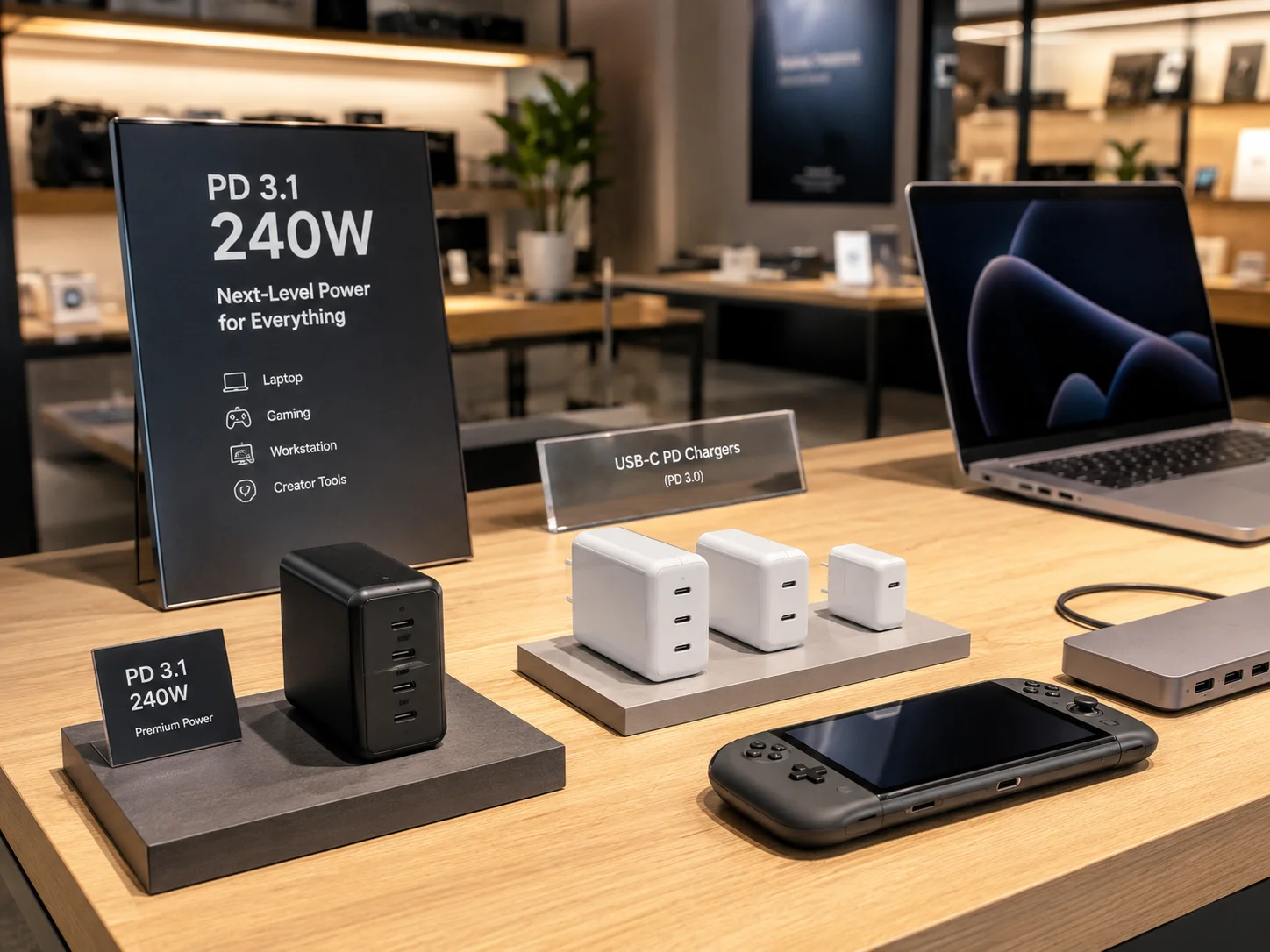 PD 3.1 240W charger for retail stores PD 3.1 240W charger for retail stores