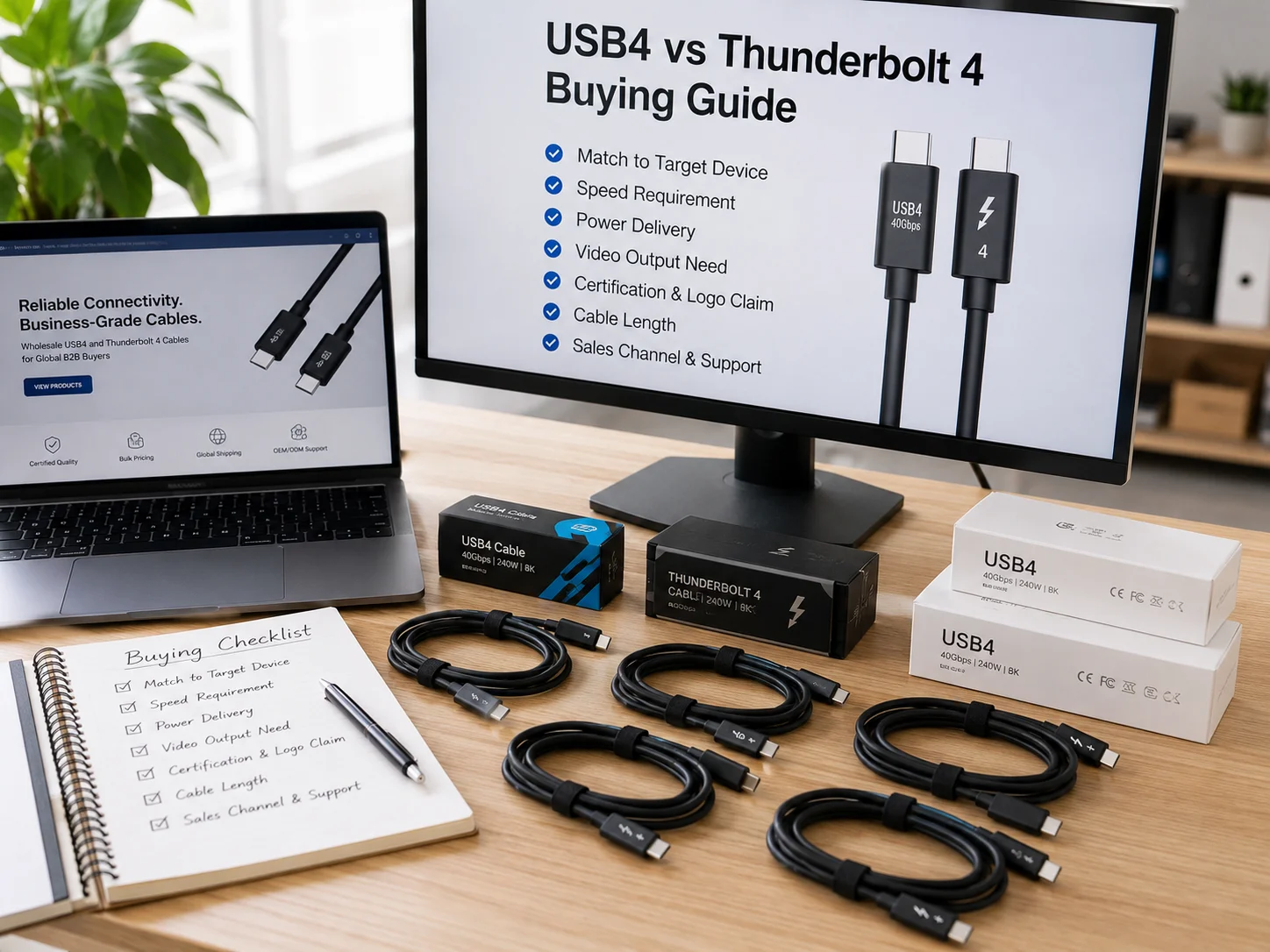 USB4 vs Thunderbolt 4 wholesale cable buying guide