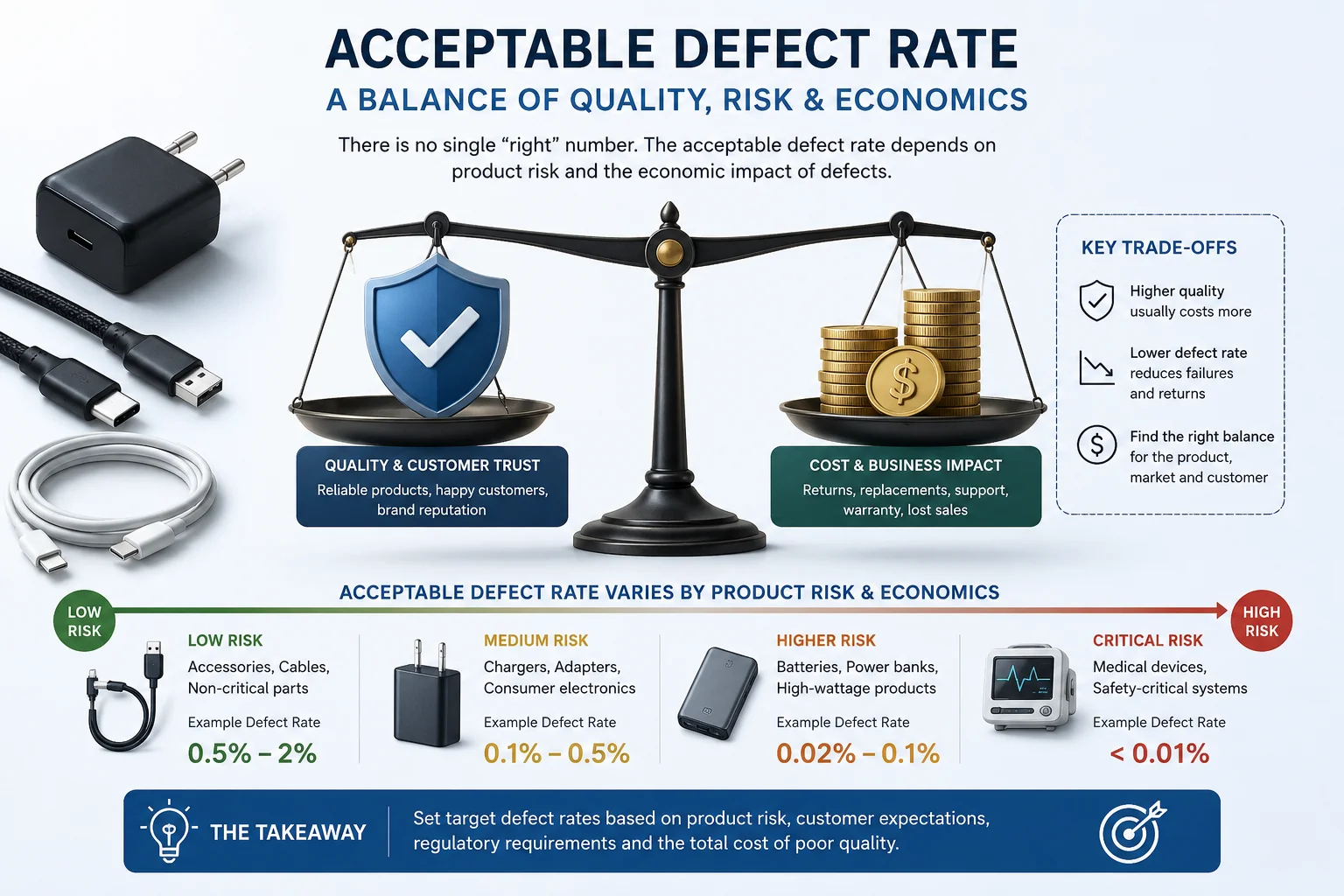 a scale balancing a dollar sign and a product quality badge