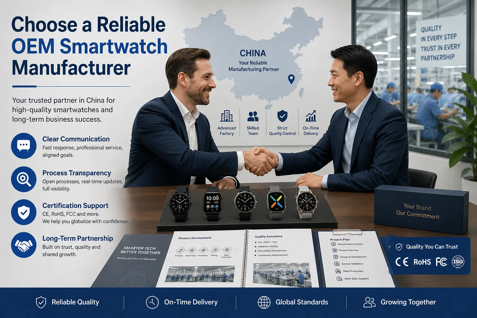 A handshake sealing a partnership deal between a brand owner and a supplier