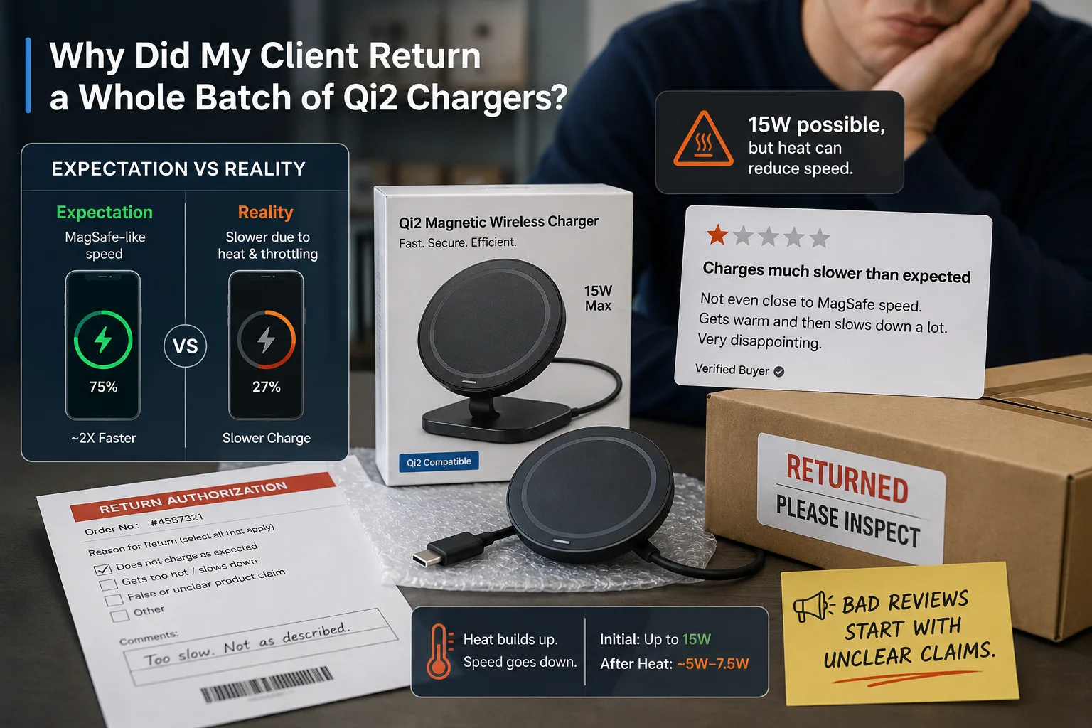 Qi2 charger customer return