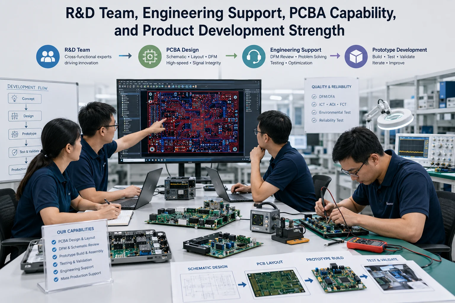 Product Development Strength R&D and PCBA capability