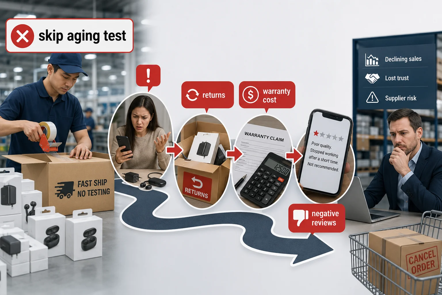 Risks of Skipping Electronics Aging Testing risks of skipping electronics aging test in OEM manufacturing