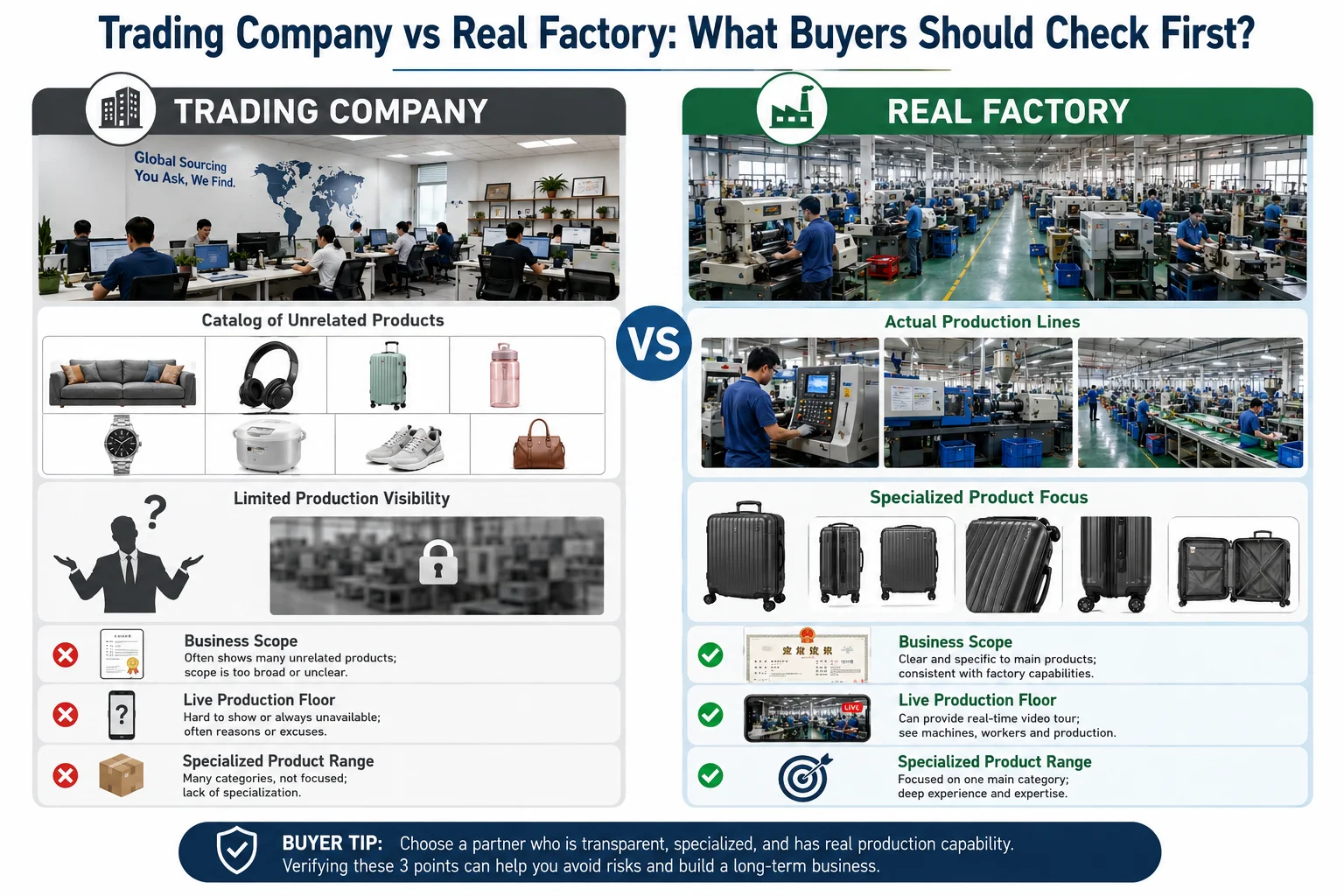 Factory vs Trading Company trading company vs real factory