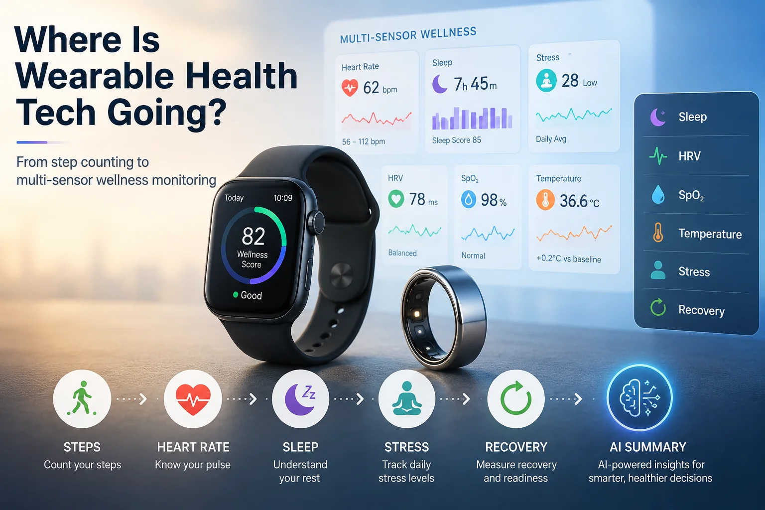 AI health monitoring wearable health tech trend analysis