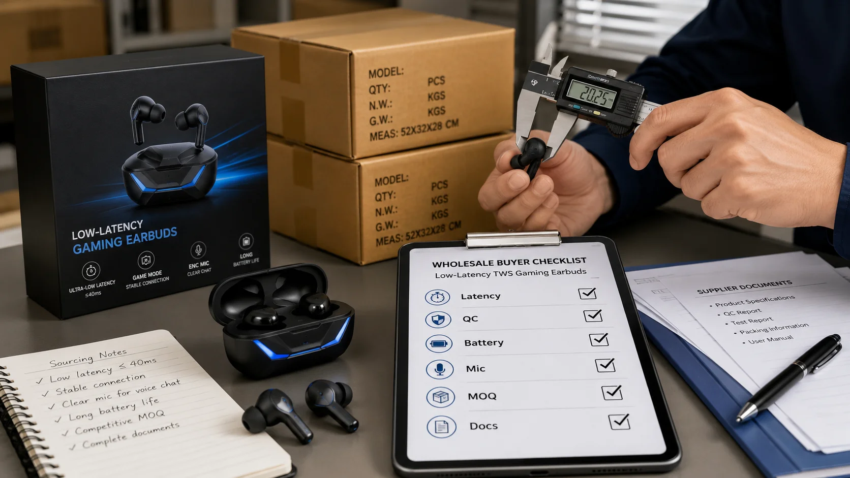 Gaming Earbuds Wholesale Quality Control Wholesale low-latency TWS gaming earbuds quality control and custom packaging review