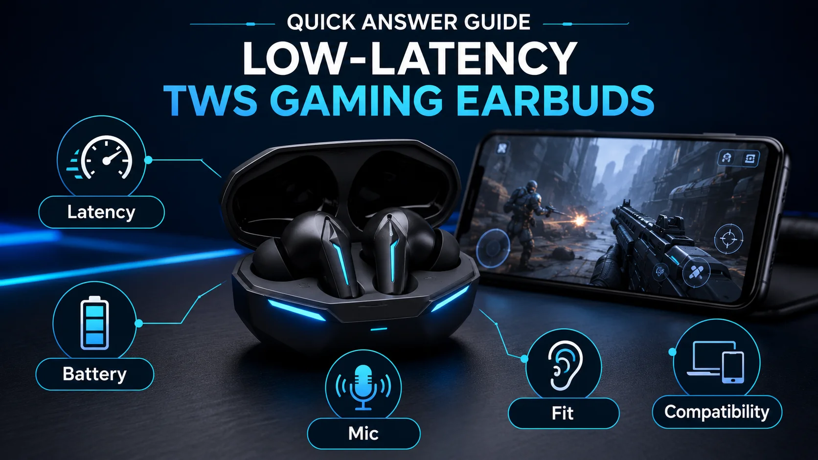 Gaming Earbuds Specification Checklist Wholesale low-latency TWS gaming earbuds specification checklist