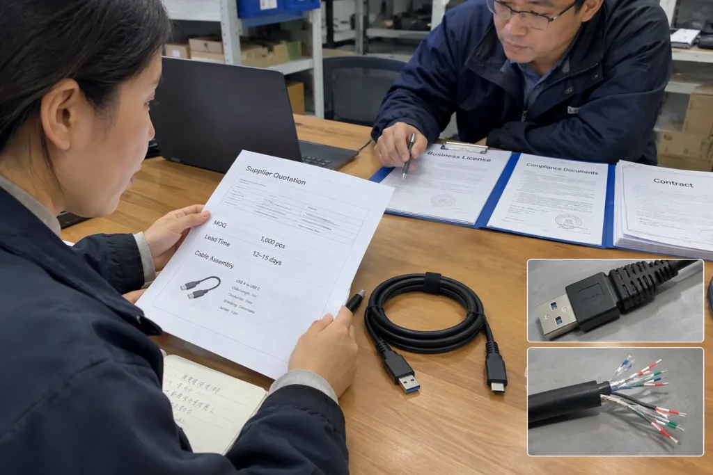 How should buyers define consumer electronics cable assemblies before asking for a quotation (from section: How should b