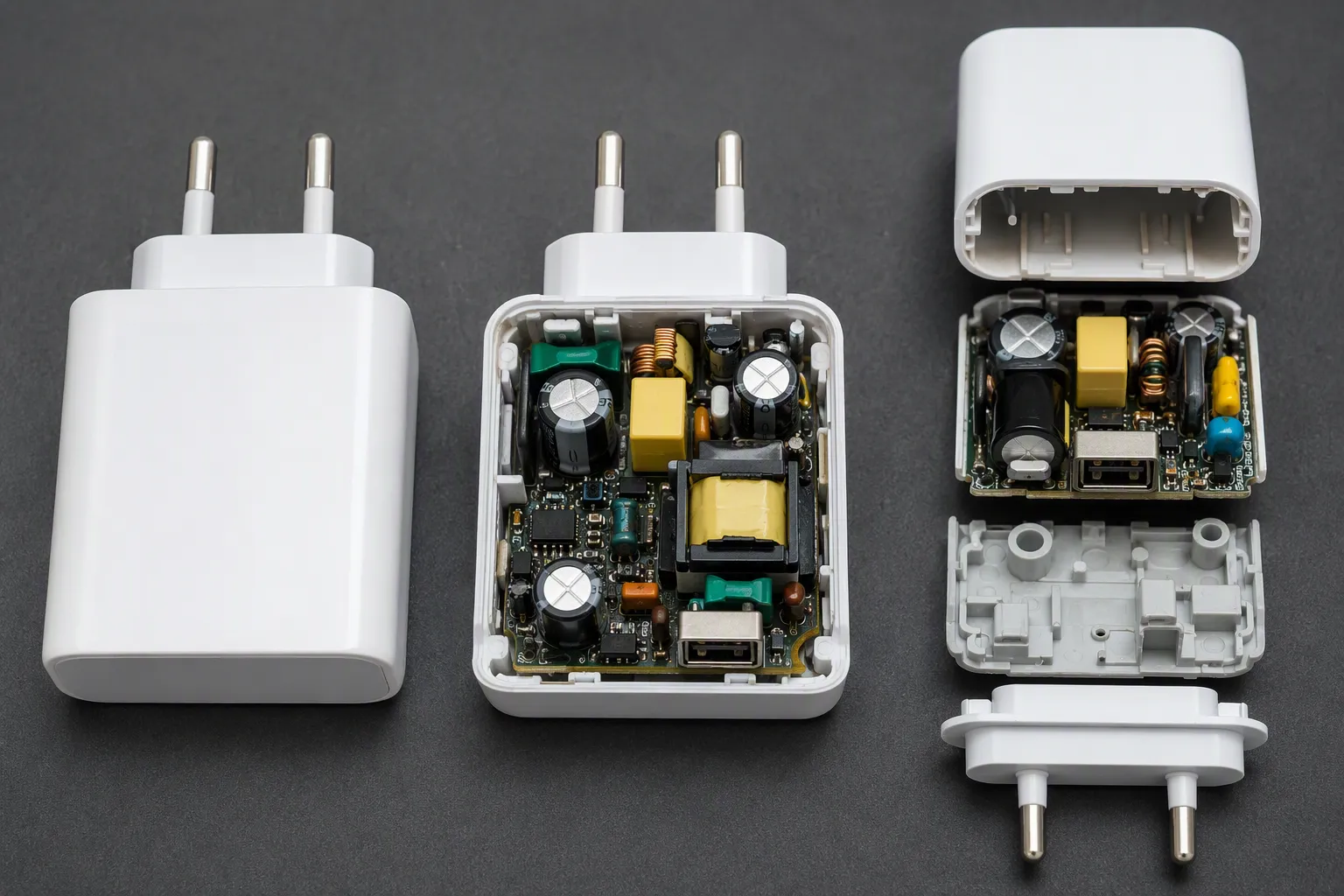 chargers (from section: Capacitor Lifetime in Chargers Cannot Be Proven by a Brand Name Alone) — Capacitor Lifetime in C