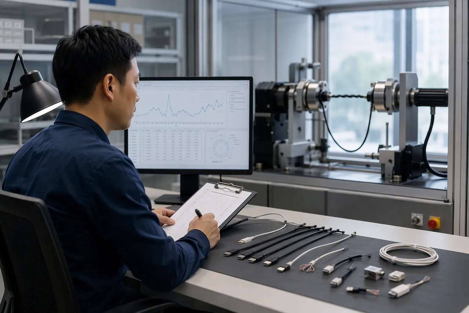 supplier evaluation (from section: A practical USB-C cable torsion test request for suppliers) — A practical USB-C cable