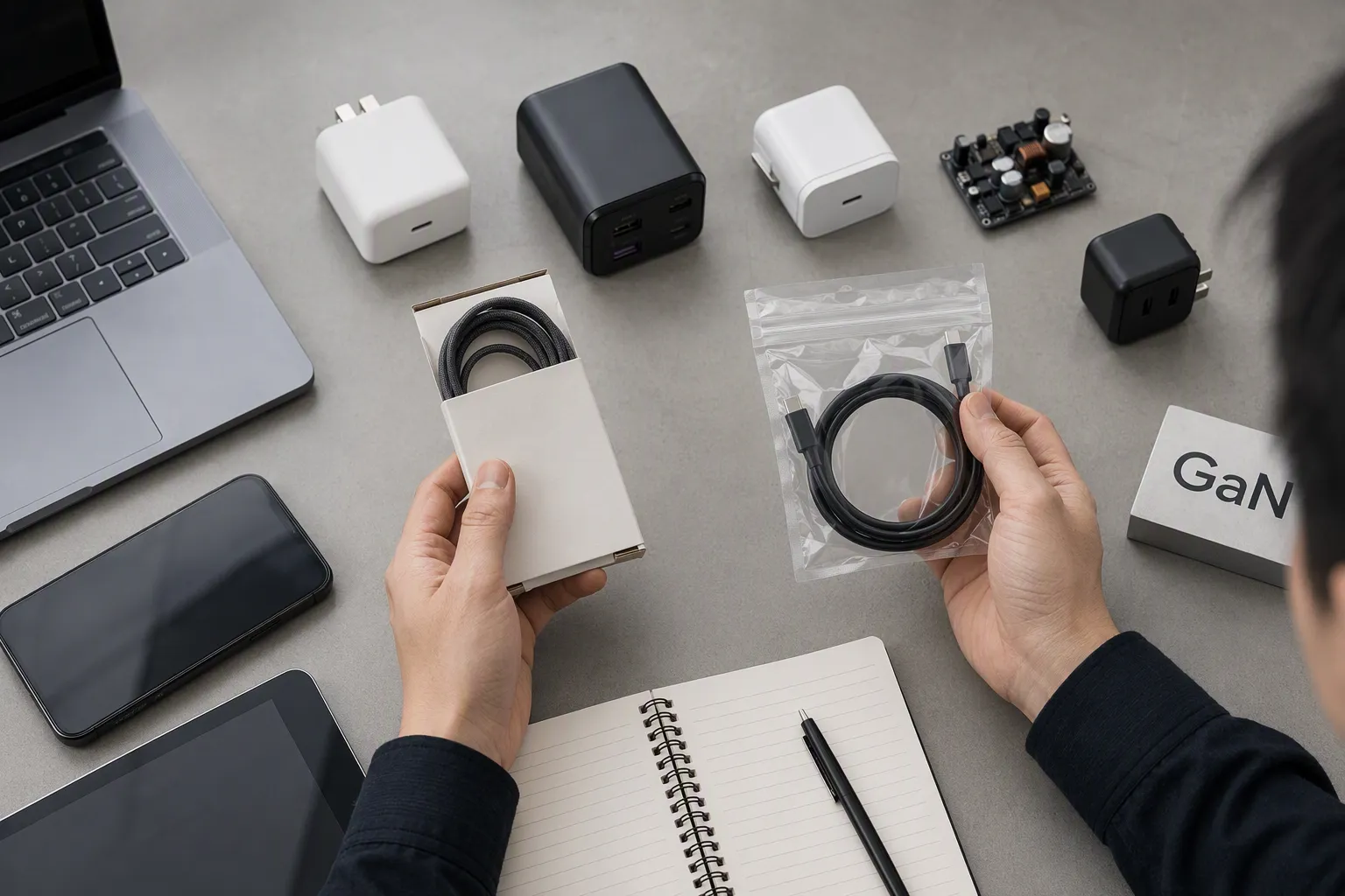 chargers (from section: Is a paper sleeve always better than a plastic package for USB-C cables?) — Is a paper sleeve al