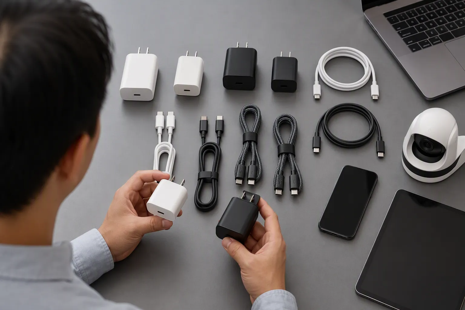 chargers (from section: What should an online seller include in a PTZ camera cable listing?) — What should an online sel