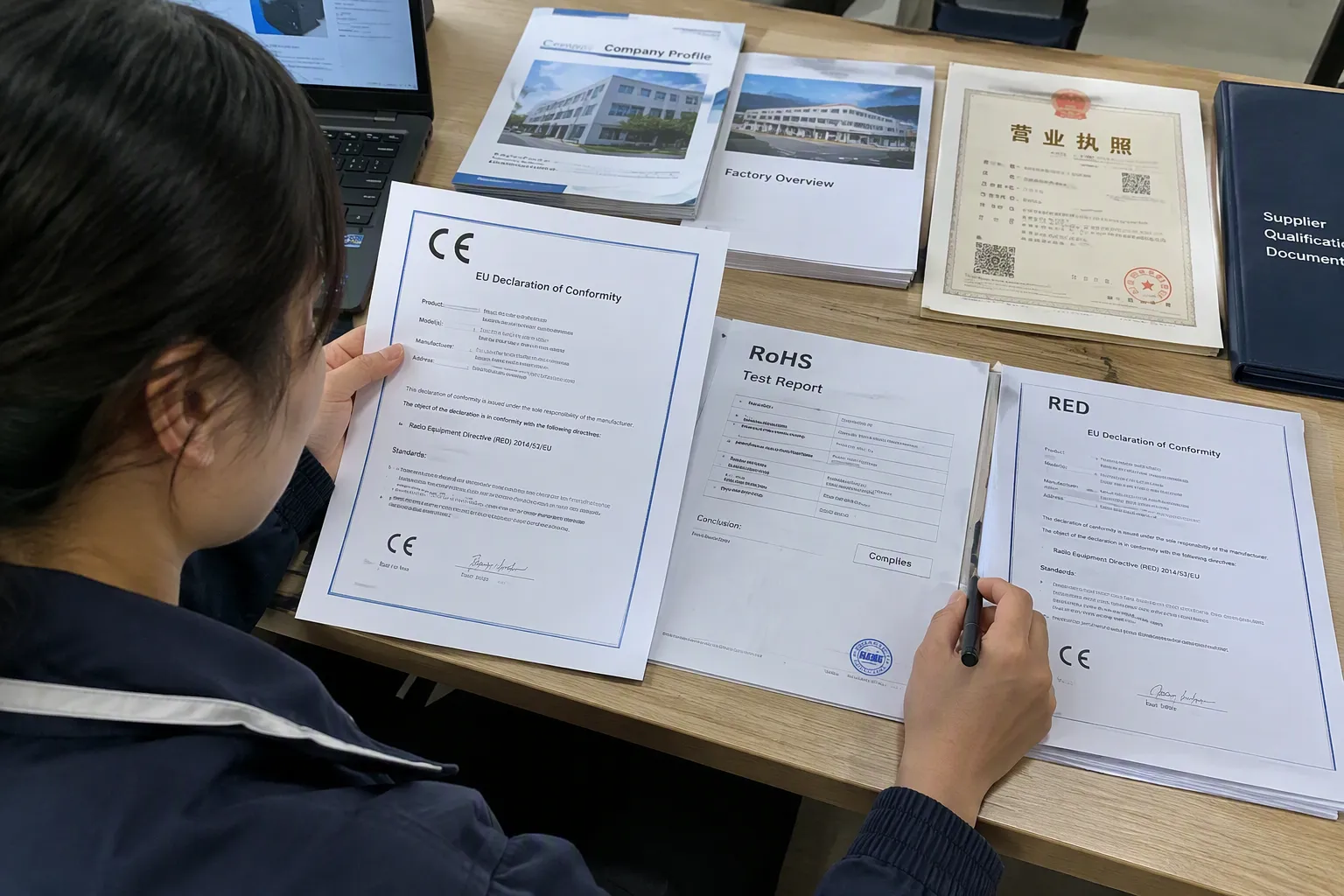 What should I do if a supplier only provides CE, RoHS, and RED documents (from section: What should I do if a supplier o