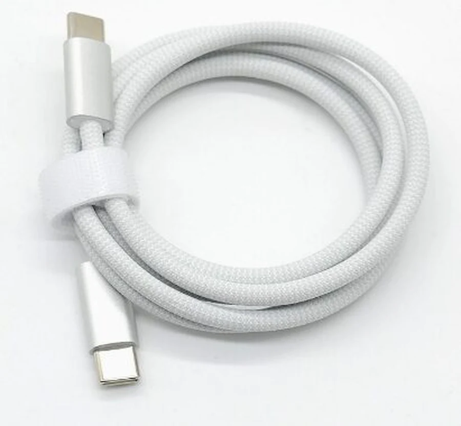 KingFuji cable de carga USB-C a USB-C de carcasa de aluminio tejido 65W, 1 m