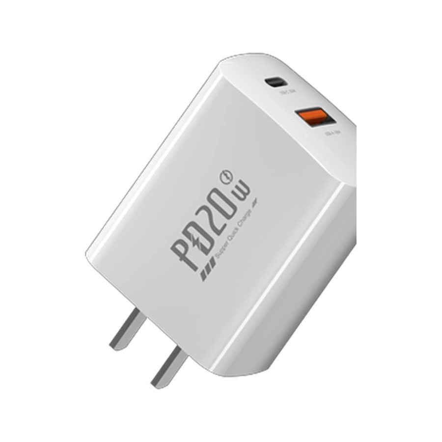 Cargador mural rápido KingFuji K2 de dos puertos USB-A más USB-C