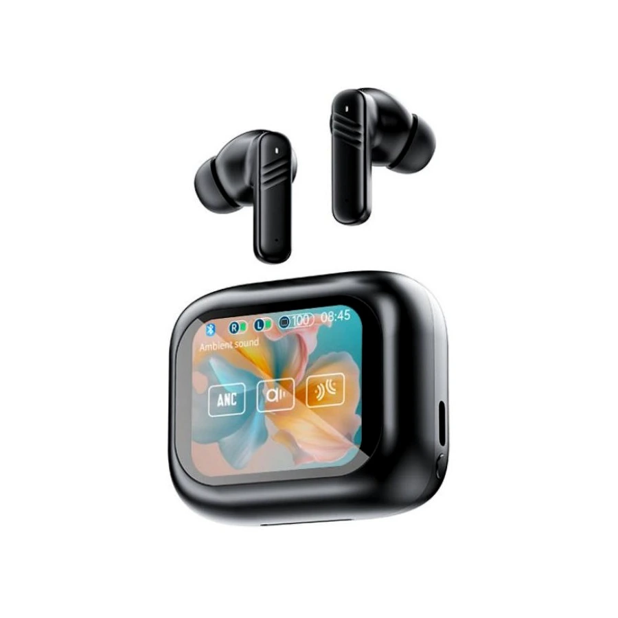 Auriculares Bluetooth KingFuji LX10 con pantalla táctil con caja de carga con pantalla inteligente