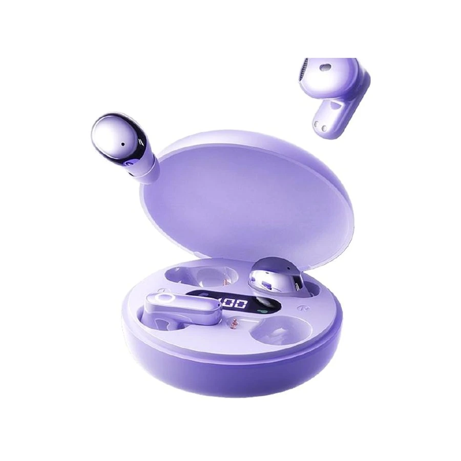 Auriculares Bluetooth KingFuji M166 estilo dual con caja de carga con pantalla de color