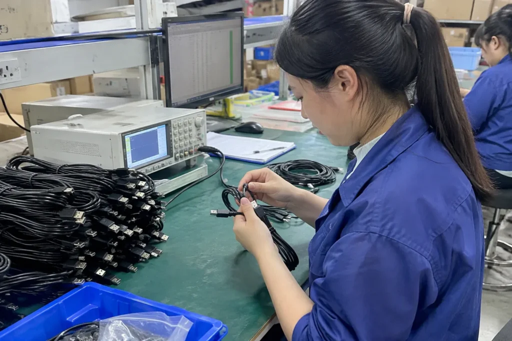 Micro USB Cable Manufacturer & Supplier — realistic product and workbench photograph — Featured
