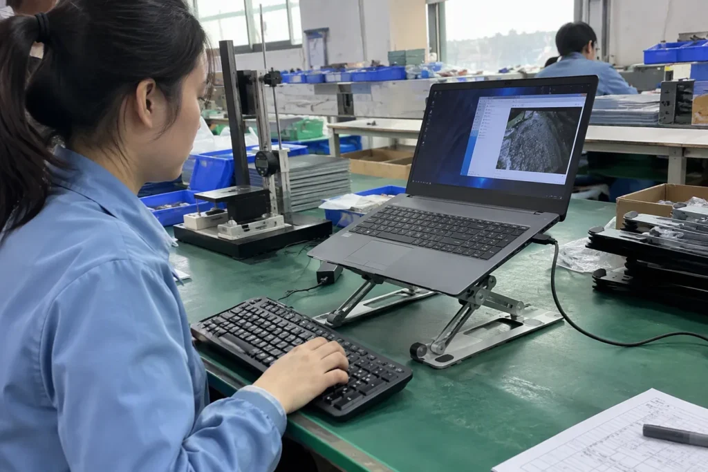 Laptop Stand Geometry: Height, Angle, Cooling and Load Tests — realistic product and workbench photograph — Featured