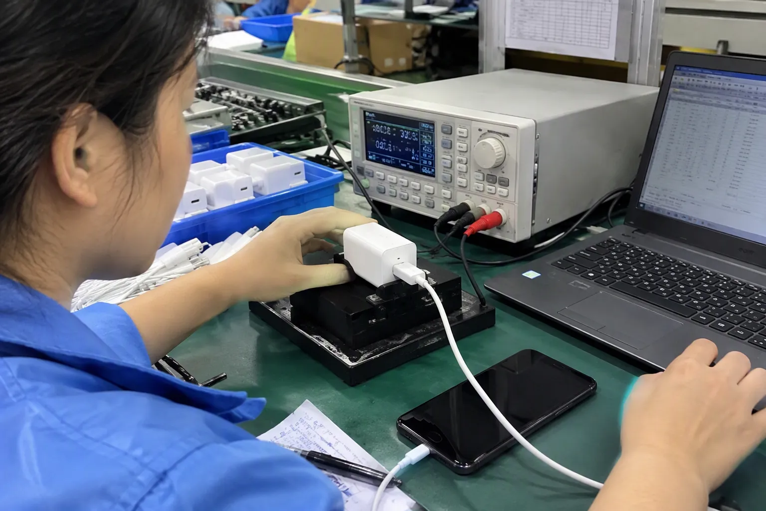 USB-C charger test setup: Test duration and stabilization — Test duration and stabilization