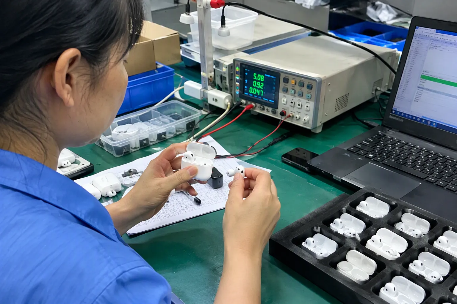 USB-C charger test setup: How Should I Test a Repairable Earbuds Sample Before Ordering — How Should I Test a Repairable