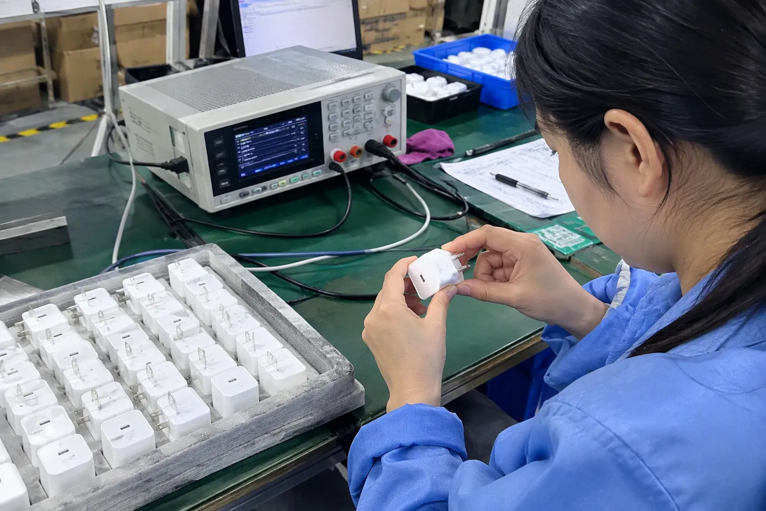 USB-C charger quality inspection: Physical inspection table — Physical inspection table