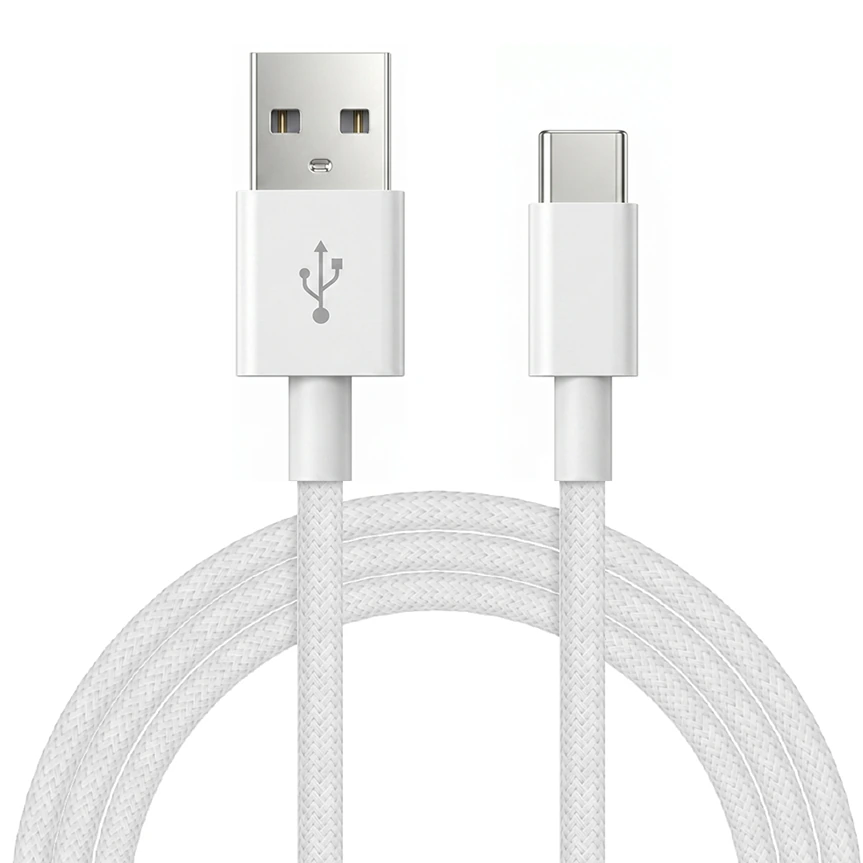 KingFuji cable de carga USB-A a USB-C de carcasa de aluminio tejido, 1 m