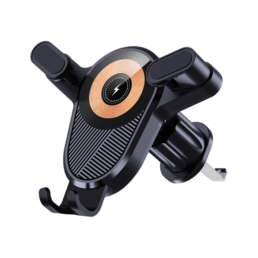 KingFuji XK096 soporte para celular en el auto con cargador inalámbrico de 15W y montaje en difusor de aire